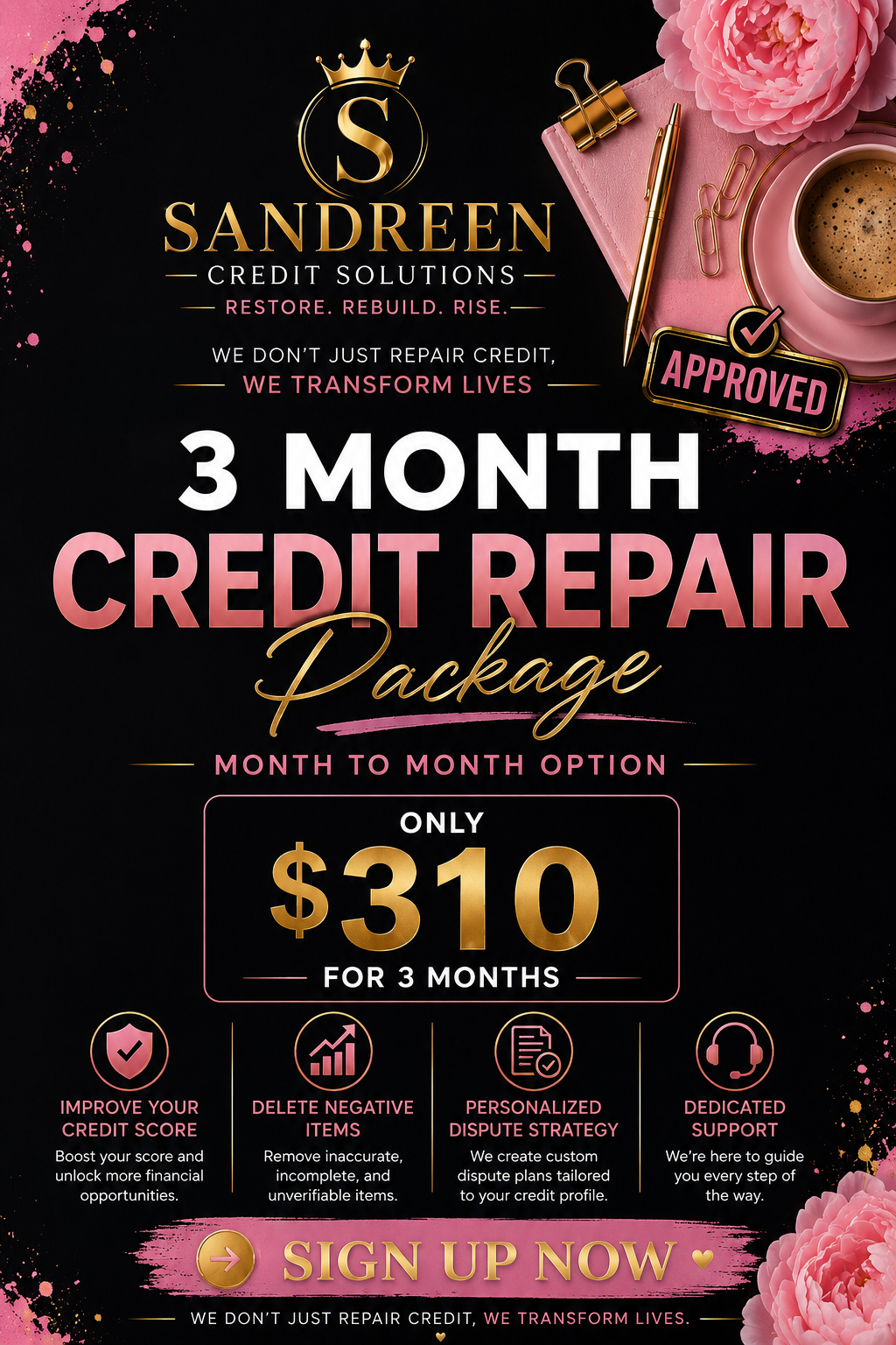 3 Month Credit Package ✨