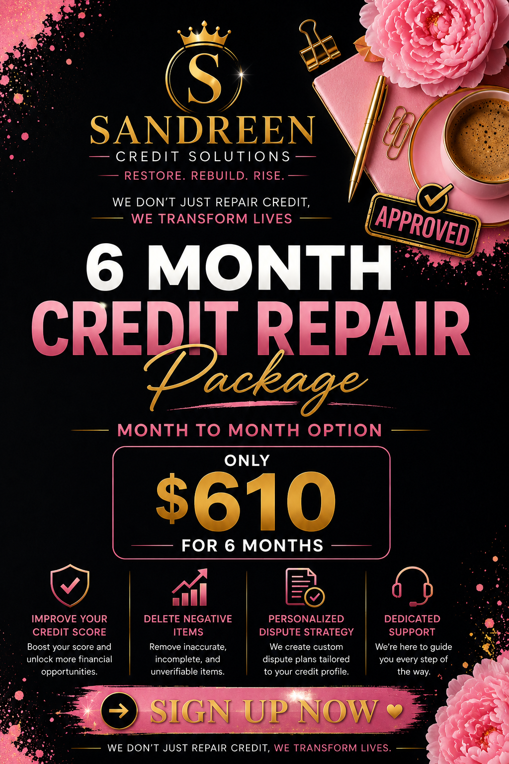 6 Month Credit Package ✨